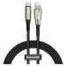 Kábel Baseus Water Drop-shaped Cable USB to Type-C, LED, 66W, 6A, 1m (black)