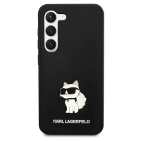Karl Lagerfeld Liquid Silikónový Kryt pre Samsung Galaxy S23, Čierny