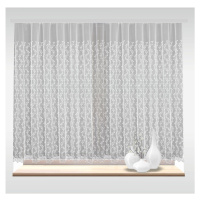 Záclona alebo balkónový komplet markizeta, Vendy, metráž, biela 250 cm