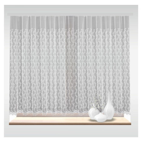 Záclona alebo balkónový komplet markizeta, Vendy, metráž, biela 250 cm FORBYT