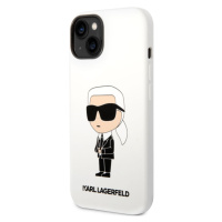 Silikónové puzdro Karl Lagerfeld na Apple iPhone 14 Plus KLHCP14MSNIKBCH Liquid Silicone Ikonik 