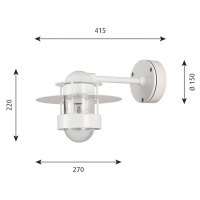 Louis Poulsen Albertslund nástenné 41,5 cm biele
