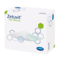 ZETUVIT Plus silicone 10 x 20 cm kompresný a sterilný 10 kusov