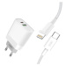 Nabíjačka Wall Charger with Lightning Cable XO L64 20W, QC3.0, PD (white) (6920680872442)