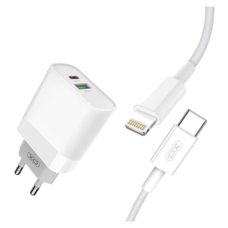 Nabíjačka Wall Charger with Lightning Cable XO L64 20W, QC3.0, PD (white) (6920680872442)