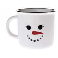 Vianočný porcelánový hrnček Snowman´s face biela, 380 ml