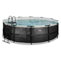 Bazén s filtráciou Black Leather pool Exit Toys kruhový oceľová konštrukcia 488*122 cm čierny od