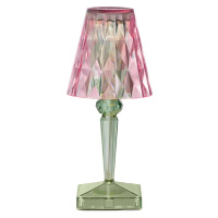 Kartell LED dobíjacia stolová lampa Batéria, ružová/mentelová, IP54