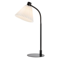 Bielo-čierna stolová lampa s textilným tienidlom (výška 59 cm) Mira – Markslöjd