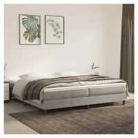 vidaXL Posteľný rám na boxspring bledosivý 200x200 cm zamat