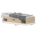 KONDELA Teyo 1S/90 jednolôžková posteľ s úložným priestorom dub sonoma