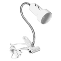 Flexibilná stolná lampa s klipom E14 40W LUKE DL-11/W ORNO biela