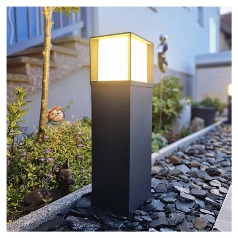 Stojacia lampa Henry, čierna, výška 60 cm, hliník/nerezová oceľ