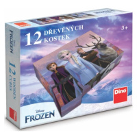 Drevené licenčné kocky Frozen II – 12 kociek