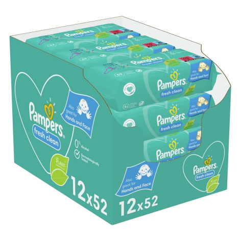 12x PAMPERS Fresh Clean Obrúsky vlhčené 52 ks