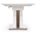 HALMAR Sandor rozkladací jedálenský stôl biely lesk