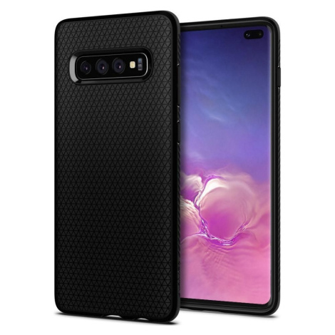 Samsung Galaxy S10 Plus SM-G975, silikónové puzdro TPU, Spigen Liquid Air, vzor trojuholník, čie