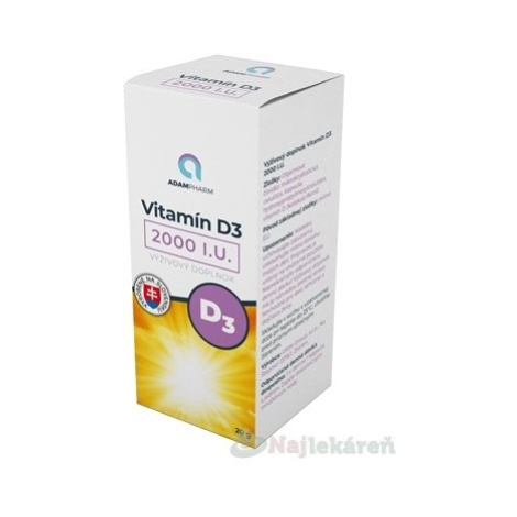 ADAMPharm Vitamín D3 2000 I.U. cps 1x60 ks