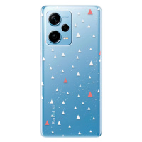 Odolné silikónové puzdro iSaprio - Abstract Triangles 02 - white - Xiaomi Redmi Note 12 Pro+ 5G