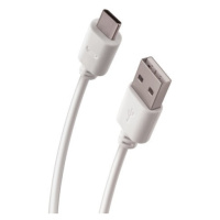 Nabíjací a dátový kábel USB, USB Type-C, 100 cm, biely 2A