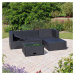 Čierny/sivý záhradný lounge set z umelého ratanu pre 4 Skottevik - Bonami Selection