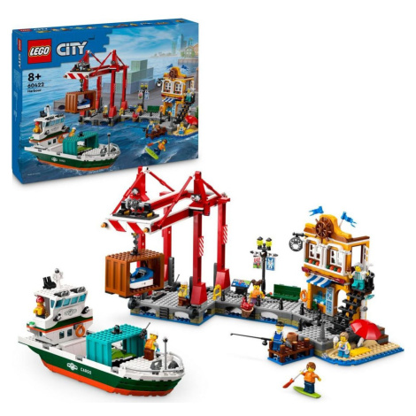 LEGO® City 60422 Prístav s nákladnou loďou