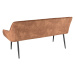 LuxD Dizajnová lavica Esmeralda 160 cm hnedá