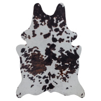 Kusový koberec Faux Animal Cow Print Black/White - 155x195 tvar kožešiny cm Flair Rugs koberce