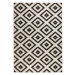 Kusový koberec Twin-Wendeteppiche 103129 schwarz creme – na ven i na doma - 120x170 cm NORTHRUGS