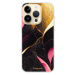 Odolné silikónové puzdro iSaprio - Gold Pink Marble - iPhone 14 Pro