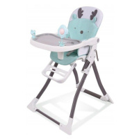 Detská jedálenská stolička Reindeer bielo-zelená