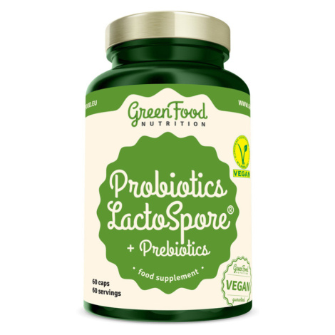 GREENFOOD NUTRITION Probiotiká lactospore + prebiotiká 60 kapsúl