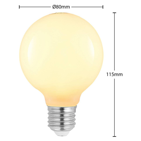 LED žiarovka E27 8W G80 2 700 K stmieva, opál, 2ks Arcchio