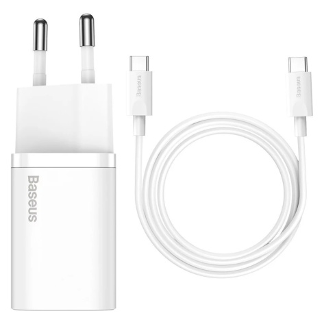 Nabíjačka Baseus Super Si Quick Charger 1C 25W with USB-C cable for USB-C 1m (white)