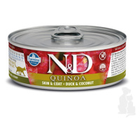 N&D CAT QUINOA Adult Duck & Coconut 80g + Množstevná zľava zľava 15% 1+1 zadarmo