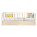 Detská posteľ 100x200cm so zábranami a zásuvkou fairy - dub svetlý