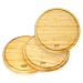 Klarstein 3-dielna súprava bambusových raňajkových dosiek, okrúhle, 25 x 1,6 cm (ØxV), jednoduch