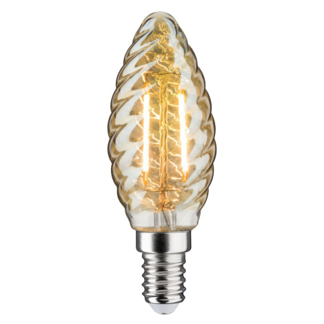 Sviečková LED žiarovka E14 2,6W 2500K zlatá točená Paulmann