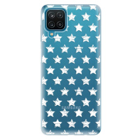 Odolné silikónové puzdro iSaprio - Stars Pattern - white - Samsung Galaxy A12