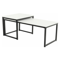 KONDELA Kastler New Typ 2 konferenčný stolík (2 ks) matná biela / čierna