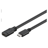 PREMIUMCORD USB-C predlžovací kábel (USB 3.1 generation 1), C/M - C/F, 2m