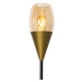 Moderná stojaca lampa zlatá s jantárovým sklom - Drop