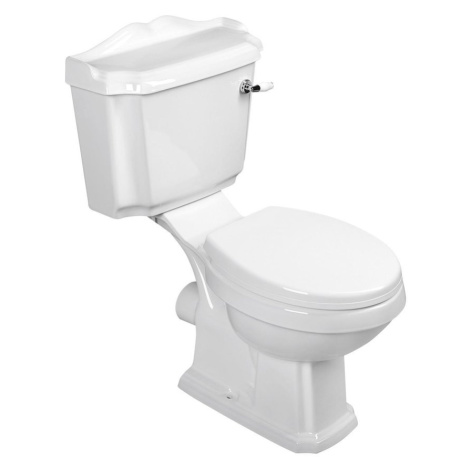 Aqualine Sapho, ANTIK WC kombi + PP WC sedátko, biela