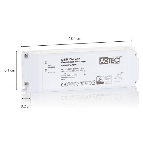 AcTEC Q8H LED budič CV 12 V, 75 W