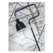 Čierna stojacia lampa s kovovým tienidlom (výška 150 cm) London – it&#39;s about RoMi
