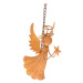Závesný kovový anjel Dakls, výška 10,5 cm