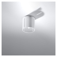 Biele stropné svietidlo s kovovým tienidlom Vulco – Nice Lamps