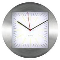 Nástenné hodiny MPM, 2486.7000 - strieborná/biela, 30cm