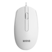 Myš drátová, Marvo MS003, bílá, optika, 1000DPI