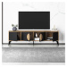 TV stolík v dekore duba v čierno-prírodnej farbe 180x51 cm Vae – Marckeric